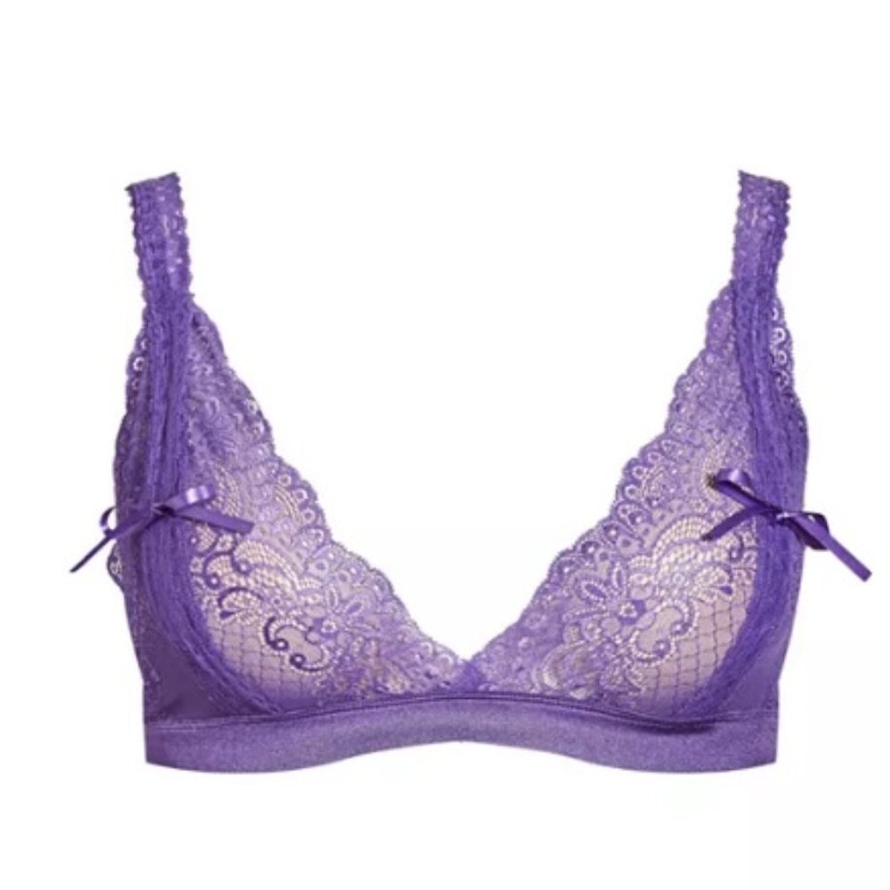 Plus Size Portia Split Cup Bralette, Purple, Size Small (16W)